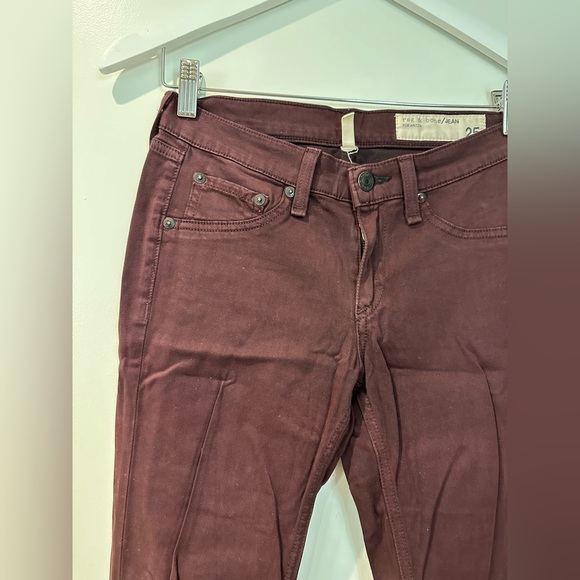 Rag and Bone skinny jeans with lots of stretch in fab deep purple colour—size 25 - Picture 5 of 12